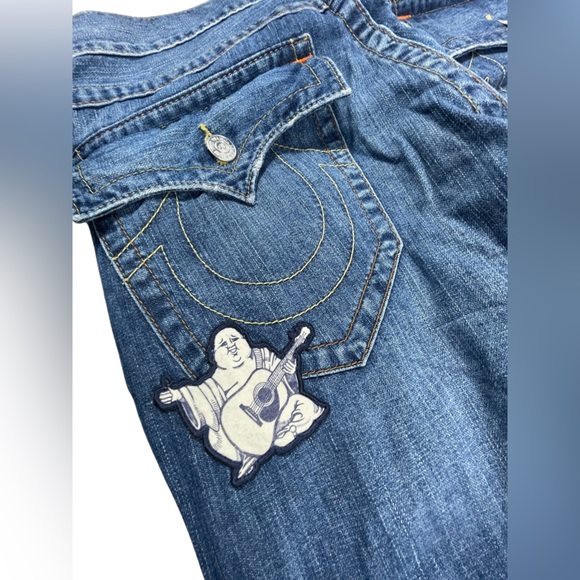 True Religion Straight Flap Patches Jeans Size 34 - Picture 14 of 16
